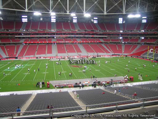 View from section 213 at State Farm Stadium, home of the Arizona Cardinals