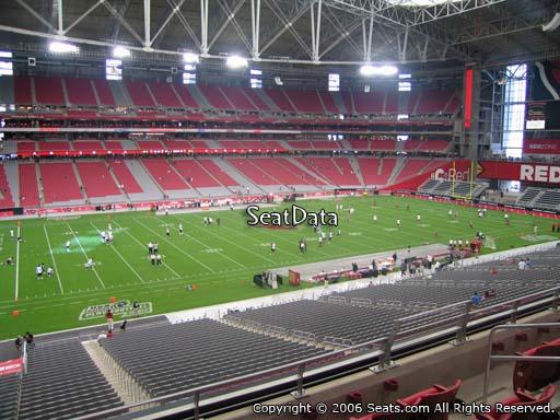 View from section 216 at State Farm Stadium, home of the Arizona Cardinals