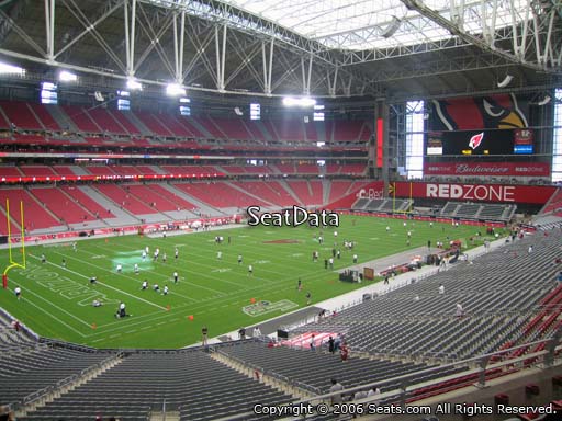 View from section 219 at State Farm Stadium, home of the Arizona Cardinals