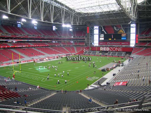 View from section 221 at State Farm Stadium, home of the Arizona Cardinals
