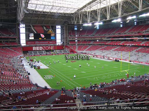 View from section 227 at State Farm Stadium, home of the Arizona Cardinals