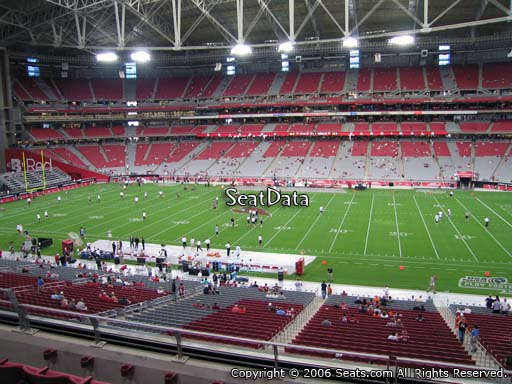 View from section 235 at State Farm Stadium, home of the Arizona Cardinals