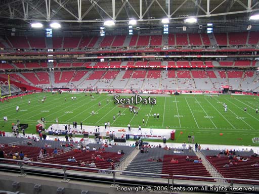 View from section 236 at State Farm Stadium, home of the Arizona Cardinals