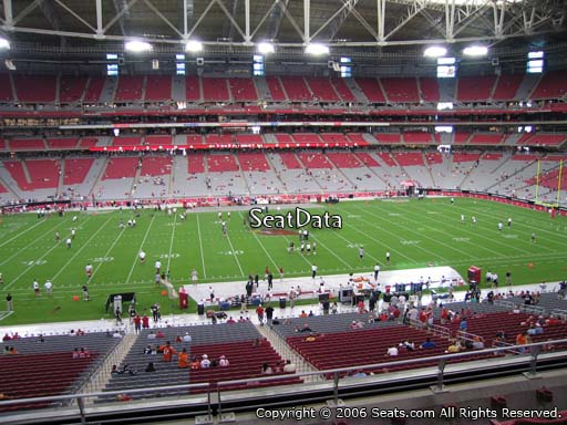View from section 239 at State Farm Stadium, home of the Arizona Cardinals