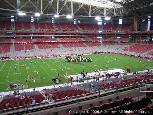 View from section 241 at State Farm Stadium, home of the Arizona Cardinals