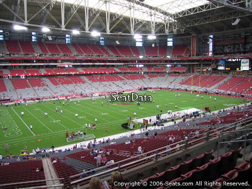View from section 243 at State Farm Stadium, home of the Arizona Cardinals