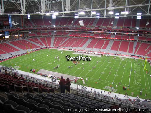 View from section 408 at State Farm Stadium, home of the Arizona Cardinals