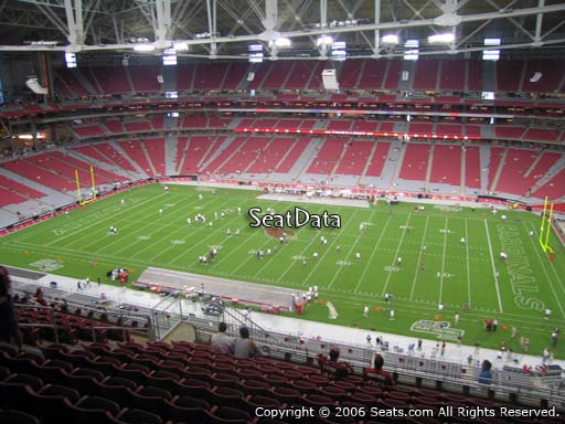 View from section 409 at State Farm Stadium, home of the Arizona Cardinals