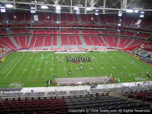 View from section 414 at State Farm Stadium, home of the Arizona Cardinals