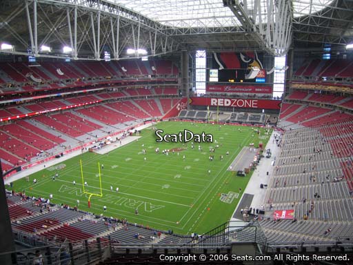View from section 424 at State Farm Stadium, home of the Arizona Cardinals