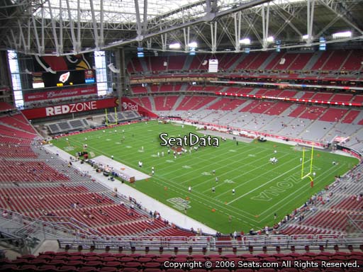 View from section 435 at State Farm Stadium, home of the Arizona Cardinals