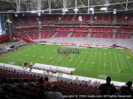 View from section 440 at State Farm Stadium, home of the Arizona Cardinals