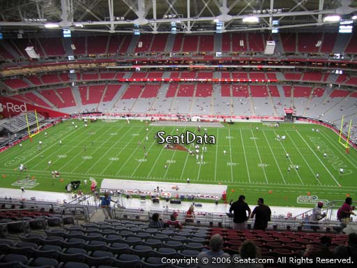 View from section 442 at State Farm Stadium, home of the Arizona Cardinals