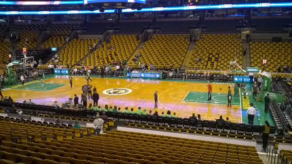 View from Club Section 139 at the TD Banknorth Garden, home of the Boston Celtics