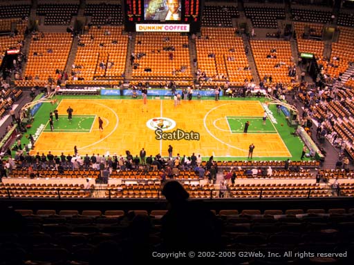 Seat view from section 316 at the TD Garden, home of the Boston Celtics.