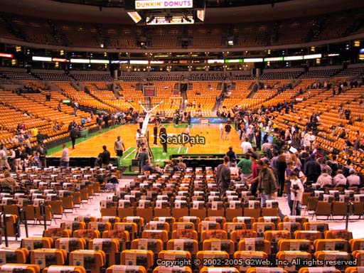 Seat view from section 6 at the TD Garden, home of the Boston Celtics.
