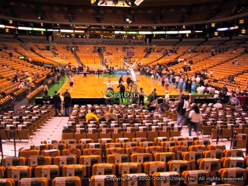 Seat view from section 7 at the TD Garden, home of the Boston Celtics.