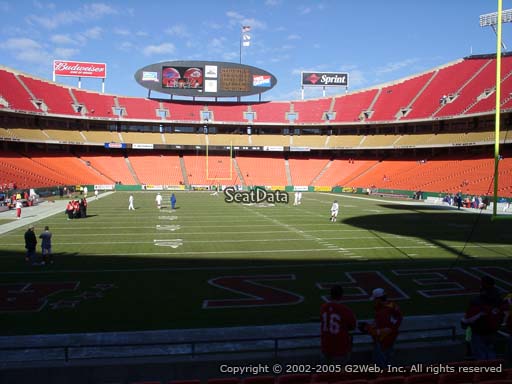 Seat view from section 110 at Arrowhead Stadium, home of the Kansas City Chiefs