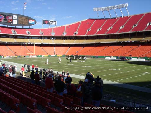 Seat view from section 114 at Arrowhead Stadium, home of the Kansas City Chiefs
