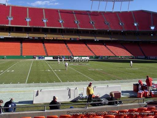 Seat view from section 119 at Arrowhead Stadium, home of the Kansas City Chiefs