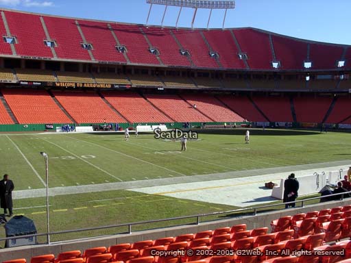 Seat view from section 120 at Arrowhead Stadium, home of the Kansas City Chiefs