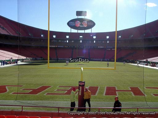 Seat view from section 127 at Arrowhead Stadium, home of the Kansas City Chiefs