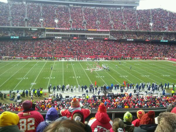 Seat view from section 202 at Arrowhead Stadium, home of the Kansas City Chiefs