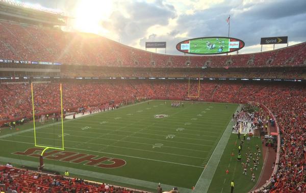 Seat view from section 209 at Arrowhead Stadium, home of the Kansas City Chiefs