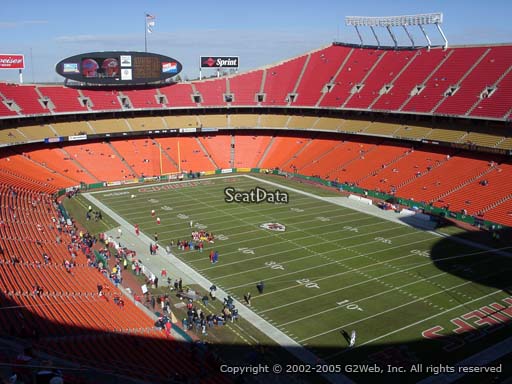 Seat view from section 316 at Arrowhead Stadium, home of the Kansas City Chiefs