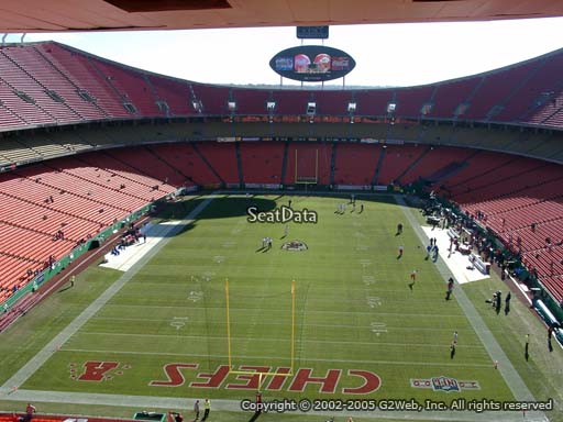 Seat view from section 334 at Arrowhead Stadium, home of the Kansas City Chiefs