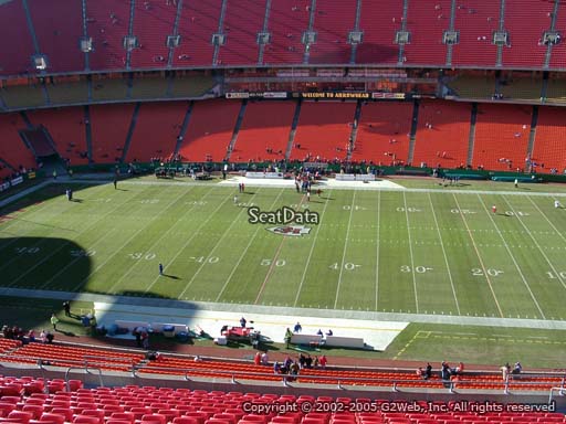Seat view from section 345 at Arrowhead Stadium, home of the Kansas City Chiefs
