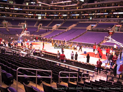 Seat view from section 118 at the Staples Center, home of the Los Angeles Clippers