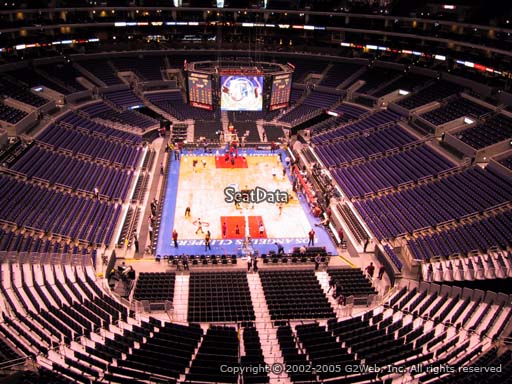 Seat view from section 310 at the Staples Center, home of the Los Angeles Clippers