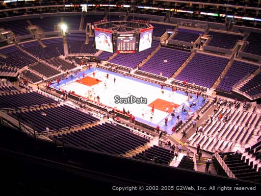 Seat view from section 332 at the Staples Center, home of the Los Angeles Clippers