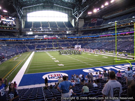 Seat view from section 102 at Lucas Oil Stadium, home of the Indianapolis Colts