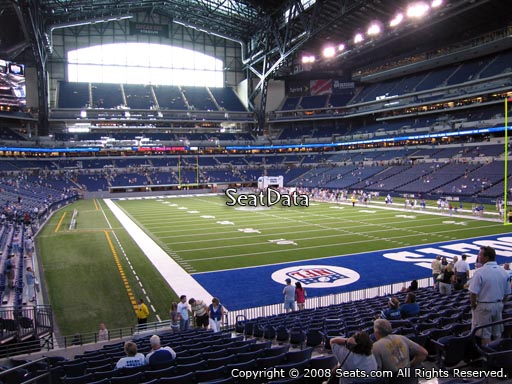 Seat view from section 103 at Lucas Oil Stadium, home of the Indianapolis Colts