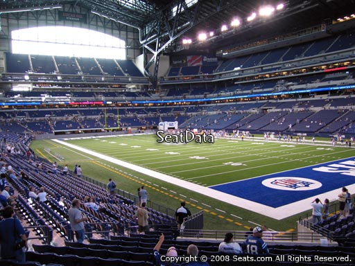 Seat view from section 105 at Lucas Oil Stadium, home of the Indianapolis Colts