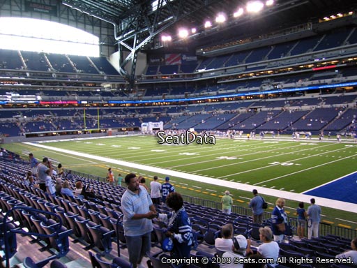 Seat view from section 108 at Lucas Oil Stadium, home of the Indianapolis Colts