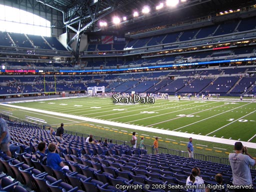 Seat view from section 109 at Lucas Oil Stadium, home of the Indianapolis Colts