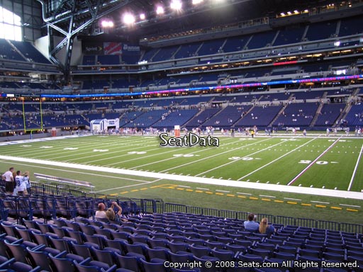 Seat view from section 110 at Lucas Oil Stadium, home of the Indianapolis Colts