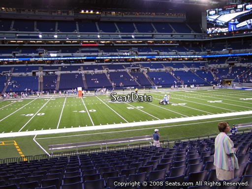 Seat view from section 114 at Lucas Oil Stadium, home of the Indianapolis Colts