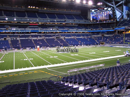 Seat view from section 115 at Lucas Oil Stadium, home of the Indianapolis Colts