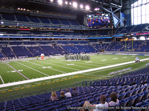 Seat view from section 116 at Lucas Oil Stadium, home of the Indianapolis Colts