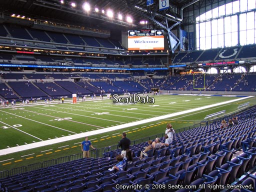 Seat view from section 117 at Lucas Oil Stadium, home of the Indianapolis Colts