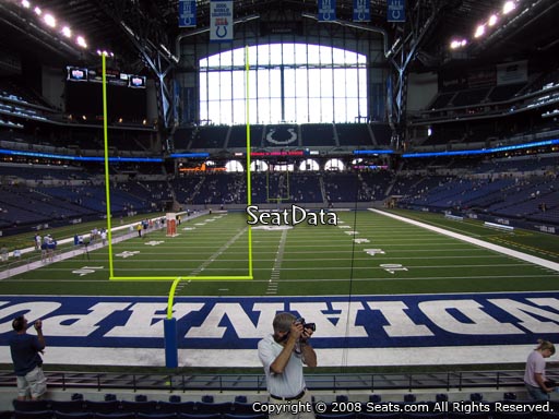Seat view from section 126 at Lucas Oil Stadium, home of the Indianapolis Colts