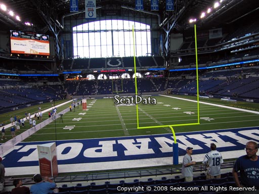 Seat view from section 127 at Lucas Oil Stadium, home of the Indianapolis Colts