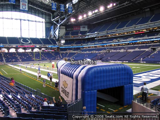 Seat view from section 132 at Lucas Oil Stadium, home of the Indianapolis Colts