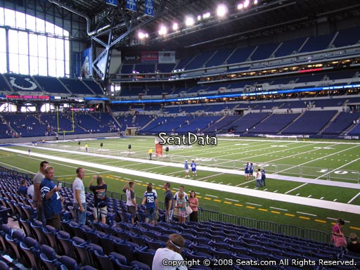 Seat view from section 136 at Lucas Oil Stadium, home of the Indianapolis Colts