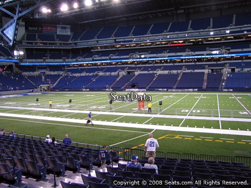 Seat view from section 138 at Lucas Oil Stadium, home of the Indianapolis Colts