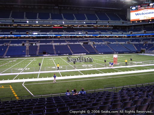 Seat view from section 141 at Lucas Oil Stadium, home of the Indianapolis Colts